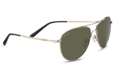 Image of Serengeti Alghero Single Vision Prescription Sunglasses, Shiny Soft Gold Frame, Polarized, Photochromic, 8542SV