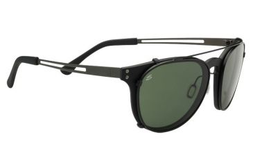 Image of Serengeti Palmiro Single Vision Prescription Sunglasses, Satin Black Frame, Polarized, Photochromic, 8053SV