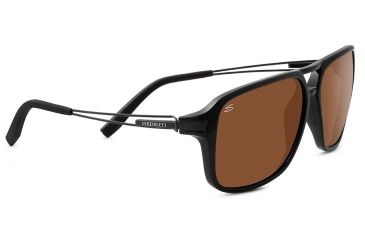 Image of Serengeti Venezia Single Vision Prescription Sunglasses, Shiny Black Frame-8192SV