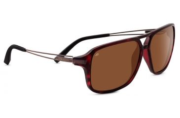 Image of Serengeti Venezia Single Vision Prescription Sunglasses, Shiny Dark Tortoise Frame-8190SV