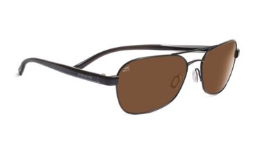 Image of Serengeti Volterra Single Vision Prescription Sunglasses, Satin Black/Grey Stripe Frame-7594SV