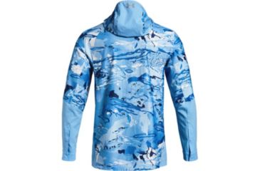 Image of SHED, Under Armour Backwater Hybrid 1/2 Zip Hoodie - Mens - Mens, Aqua Hydro Camo, Large, 1309585-923-L