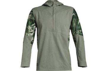 Image of SHED, Under Armour Backwater Hybrid 1/2 Zip Hoodie - Mens - Mens, Green Hydro Camo, Large, 1309585-922-L