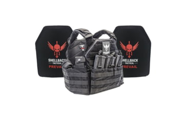 Image of Shellback Tactical SF Lightweight Armor System with Level III+ H3101 Plates, Black, Small, GSA-SF-H3101-BK-SM