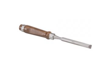 Image of Shop Fox German Type Chrome Vanadium Steel Chisel, Walnut Handle, 7/16in. Wide File, 10 in. Overall D3793
