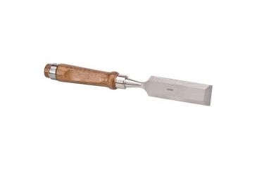 Image of Shop Fox German Type Chrome Vanadium Steel Chisel, Walnut Handle, 1-3/16in. Wide File, 10 in. Overall D3800