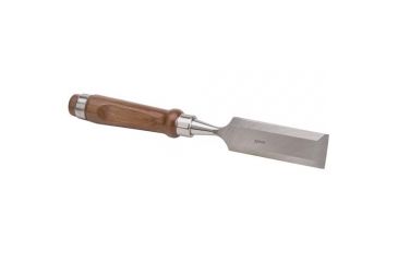 Image of Shop Fox German Type Chrome Vanadium Steel Chisel, Walnut Handle, 1-1/4in. Wide File, 10 in. Overall D3801