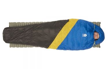 Image of Sierra Designs Nitro UL 35 Sleeping Bag 800 Dridown-Blue/Yellow/Peat-Long