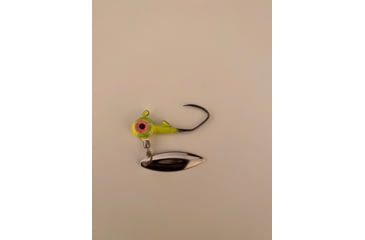 Image of Slaters Jigs Slaters KillRSpin Jig Heads w/Willow Leaf Blade-Underspin Chartreuse Number 2 Hk. 1/8 oz. 5 Jig Heads/Pack, KSH182-5-CH
