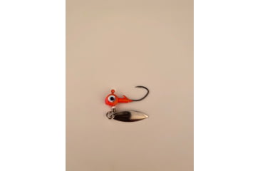 Image of Slaters Jigs Slaters KillRSpin Jig Heads w/Willow Leaf Blade-Underspin Orange Number 4 Hk. 1/16 oz. 5 Jig Heads/Pack, KSH164-5-OR