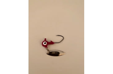 Image of Slaters Jigs Slaters KillRSpin Jig Heads w/Willow Leaf Blade-Underspin Red Number 4 Hk. 1/16 oz. 5 Jig Heads/Pack, KSH164-5-RD