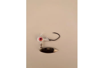 Image of Slaters Jigs Slaters KillRSpin Jig Heads w/Willow Leaf Blade-Underspin White Number 4 Hk. 1/16 oz. 5 Jig Heads/Pack, KSH164-5-WH