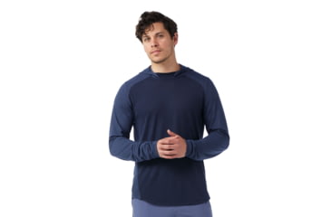 Image of Smartwool Active Mesh Hoodie - Mens, Nightfall Blue/Deep Navy, 2XL, SW002295P621XXL000