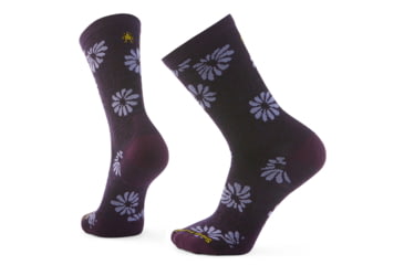 Image of Smartwool Everyday Floral Crew Socks - Womens, Purple Iris, Medium, SW002678L90100M000