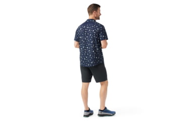 Image of Smartwool Everyday Short Sleeve Button Down - Mens, Deep Navy Gone Camping, 2XL, SW017017N371XXL000