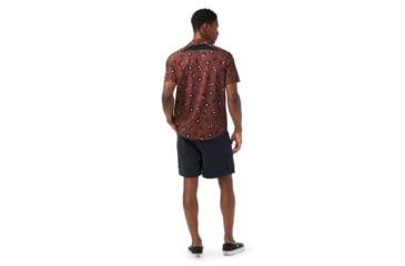 Image of Smartwool Everyday Short Sleeve Button Down - Mens, Sable Brown Trail Ride, Small, SW017017P67100S000