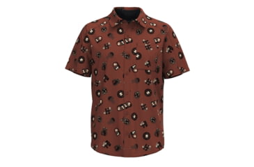 Image of Smartwool Everyday Short Sleeve Button Down - Mens, Sable Brown Trail Ride, Small, SW017017P67100S000