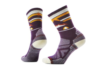 Image of Smartwool Hike Light Cushion Mountain Moon Crew Socks - Womens, Purple Iris, Small, SW002272L90100S000