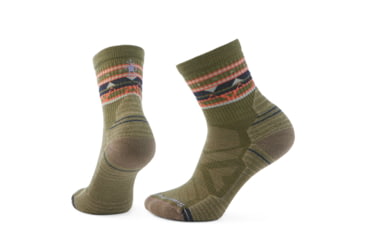 Image of Smartwool Hike Light Cushion Zig Zag Valley Mid Crew Socks - Womens, Winter Moss, Small, SW001580K18100S000