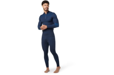 Image of Smartwool Intraknit Thermal Merino Base Layer 1/4 Zip - Mens, 092 Deep Navy, Extra Large, SW016260092XL