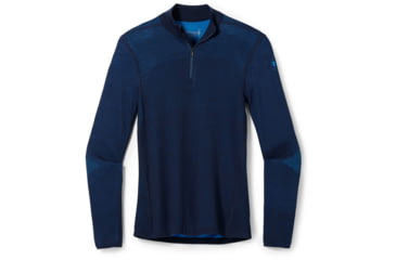 Image of Smartwool Intraknit Thermal Merino Base Layer 1/4 Zip - Mens, 092 Deep Navy, Extra Large, SW016260092XL
