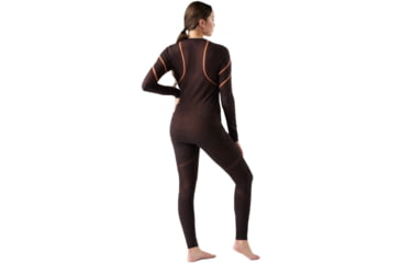 Image of Smartwool Intraknit Thermal Merino Base Layer Crew - Womens, Mink/Terracotta, Small, SW019284Q33100S000