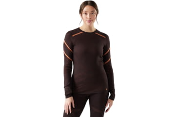 Image of Smartwool Intraknit Thermal Merino Base Layer Crew - Womens, Mink/Terracotta, Small, SW019284Q33100S000