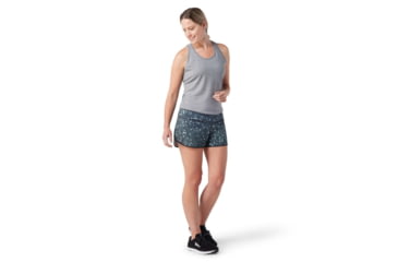 Image of Smartwool Merino Sport Lined Short - Womens, Black Composite Print, Large, SW016604J43L