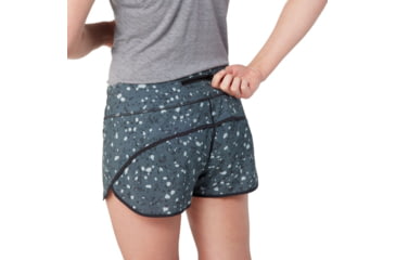 Image of Smartwool Merino Sport Lined Short - Womens, Black Composite Print, Large, SW016604J43L