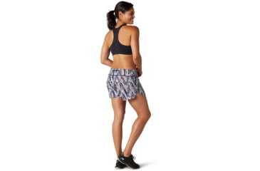 Image of Smartwool Merino Sport Lined Short - Womens, Canyon Rose Zig Zag Print, Medium, SW016142D79-M