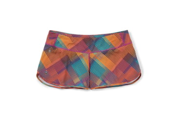 Image of Smartwool Merino Sport Lined Short - Womens, Festive Fuchsia Mountain Plaid Print, Small, SW016604J55S