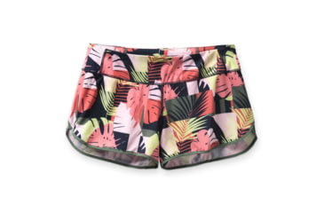 Image of Smartwool Merino Sport Lined Short - Womens, Sunset Coral Palm Print, Medium, SW016142F86M