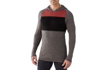 Image of Smartwool NTS 250 Color Block Hoody - Men's, Taupe Heather, 2XL, SW0NP659736XXL