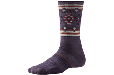 Image of Smartwool PhD Outdoor Light Pattern Crew Sock - Women's-Desert Purple-Medium