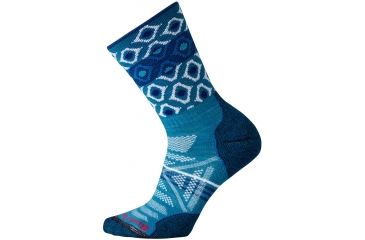 Image of Smartwool PhD Outdoor Light Pattern Crew Sock - Women's-Glacial Blue-Small