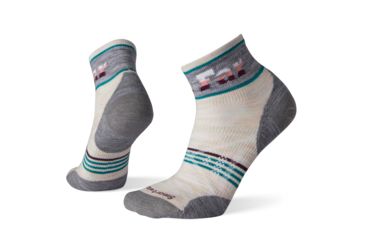 Image of Smartwool PhD Outdoor Ultra Light Pattern Mini Socks - Womens, Moonbeam, Small, SW001225A81-S