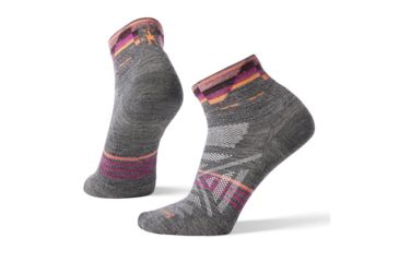 Image of Smartwool PhD Outdoor Ultra Light Pattern Mini - Women's, Medium Gray, Medium, SW001142052-M