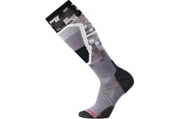 Image of Smartwool PhD Ski Medium Pattern Sock - Men's-Graphite-Medium