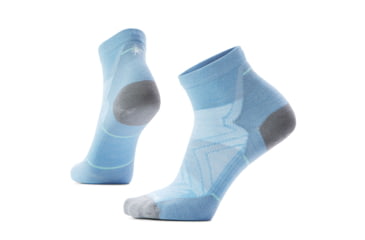 Image of Smartwool Run Zero Cushion Ankle Socks - Womens, Serene Blue, Large, SW001674N75100L000