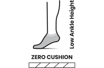 Image of Smartwool Run Zero Cushion Low Ankle Socks - Womens, 001 Black, Medium, SW001668001M