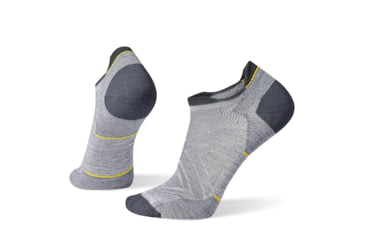 Image of Smartwool Run Zero Cushion Low Ankle Socks, Light Gray, Small, SW001651039100S000