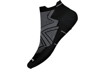 Image of Smartwool Run Zero Cushion Low Ankle Socks - Unisex, Black, Extra Large, SW0016510011-001 BLACK-XL