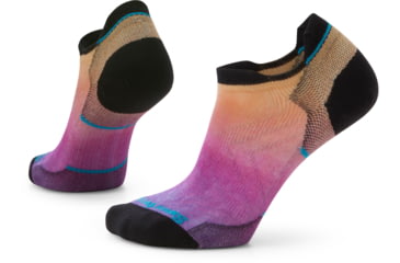 Image of Smartwool Run Zero Cushion Ombre Print Low Ankle Socks - Womens, 823 Tandoori Orange, Small, SW001670823S
