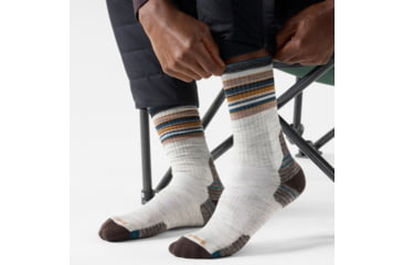 Image of Smartwool Hike Targeted Cushion Striped Crew Socks - Mens