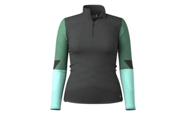 Image of Smartwool Intraknit Thermal Merino Base Layer Colorblock 1/4 Zip - Womens