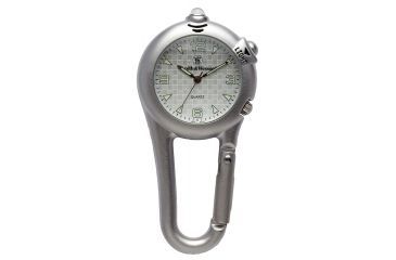 Image of Smith &amp; Wesson Carabiner Classic Watch w/LED Light, Silver SWW-36-SLV