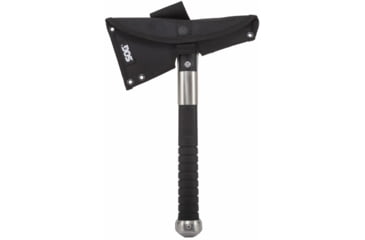 Image of SOG Specialty Knives &amp; Tools Voodoo Hawk Mini Axe, 2.75in, 3Cr13MoV Blade, Black Handle, Silver, SOG-F182N-CP