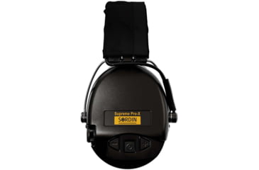 Image of Sordin Supreme PRO-X Headband Headset, Foam, Black Headband, Black Cups, 500421