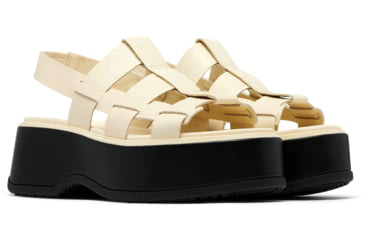 Image of Sorel Dayspring Slingback Sandal - Womens, Honey White/Black, 11, 2069751-292-11