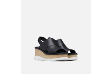 Image of Sorel Joanie III Slingback Wedge Sandals - Womens, Black/White, 9.5 US, 1999411-010-9.5